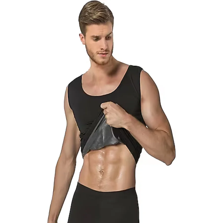 Siyah Erkek Termal Sauna Atlet - 744