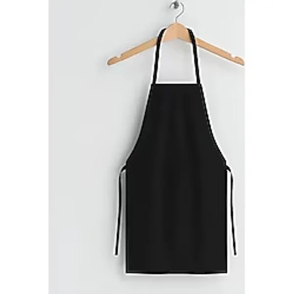 Siyah Gabardin Kumaş Mutfak Aşçı Önlüğü Master Chef