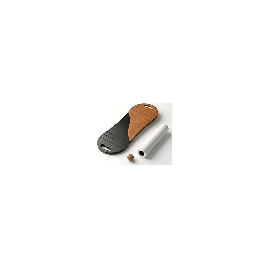 Siyah/Kahve Denge Tahtası Balance Roller Board Çift Fonksiyonlu Sörf Eğitim Tahtası Kaykay Eğitim Tahtası 73 x 28 CM - RB15