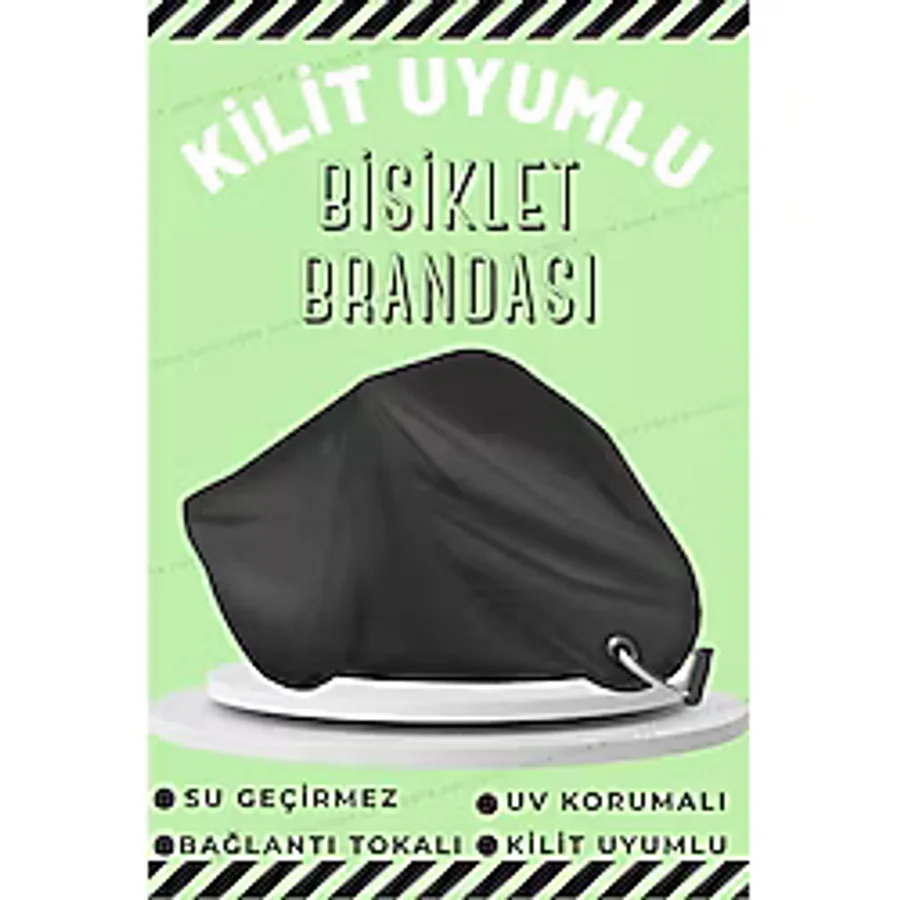 Siyah Kilit Uyumlu Bisiklet Brandası (4mevsim) - Gri
