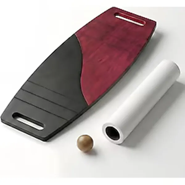 Siyah/Kırmızı Denge Tahtası Balance Roller Board Çift Fonksiyonlu Sörf Eğitim Tahtası Kaykay Eğitim Tahtası 73 x 31 CM - RB05