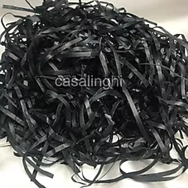 Siyah Kırpık Pelür Kağıt Kırpıntısı 50 gram - Hediye Kutusu Dolgu Malzemesi, Kargo Koruma ve Ambalaj Süsleme Kağıdı - bisaccia