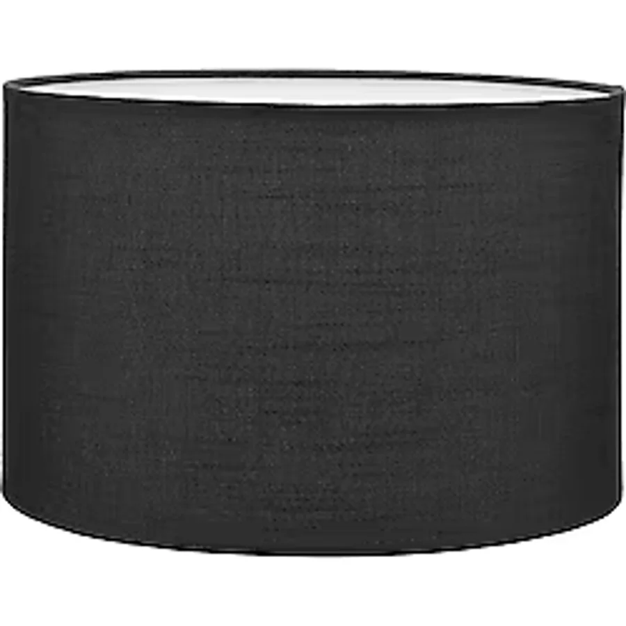 Siyah Lambader Başlığı Çap 30 Cm Kumaş Silindir Lb816