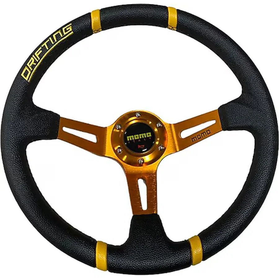 SİYAH SİYAH SARI MOMO OFSETLİ SPOR DİREKSİYON PVC