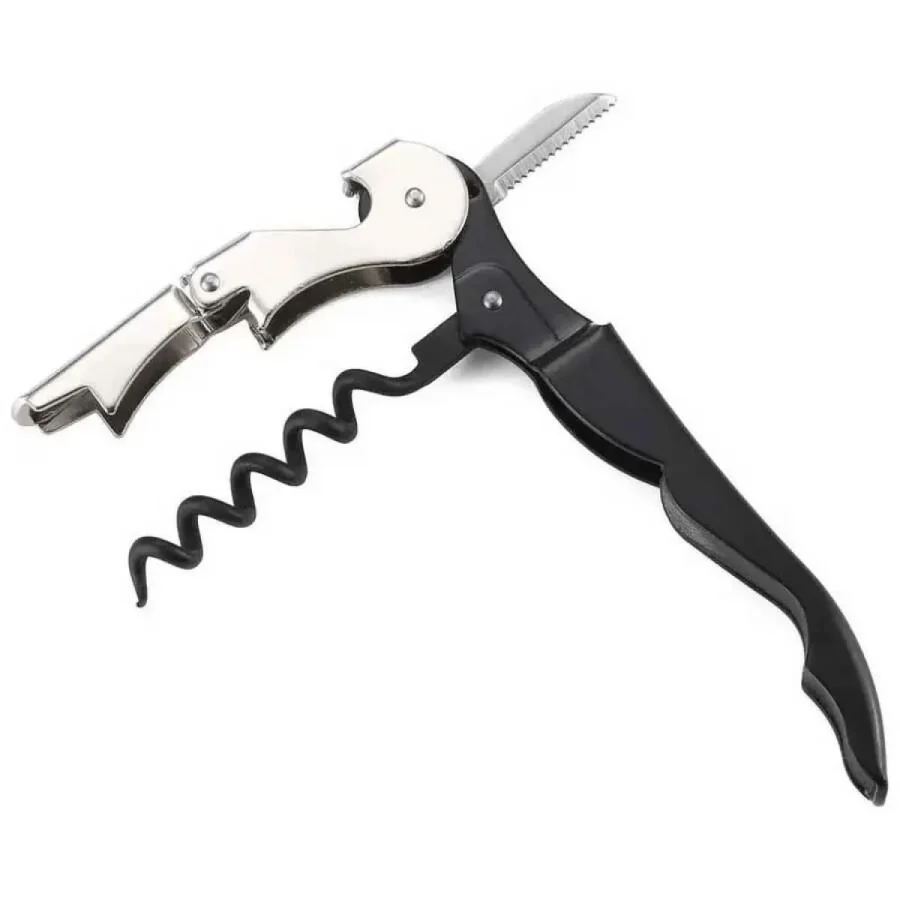 Siyah Tirbuşon Garson Çakısı Şişe Açacağı (Sg-03)