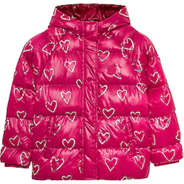 Skechers G Outerwear Padded Jacket SK242110-509 Kapüşonlu Pembe Çocuk Şişme Mont