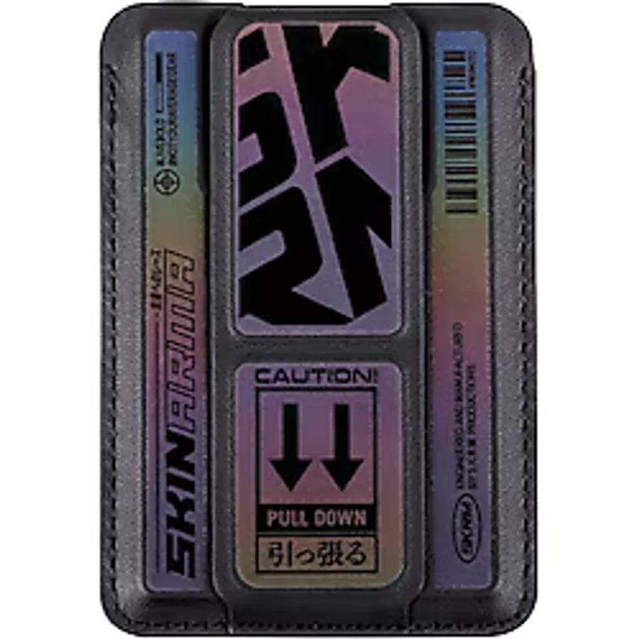 SkinArma Kado Kira Kobai Holografik Tasarımlı Standlı Deri Görünümlü Kartlık - Colorful