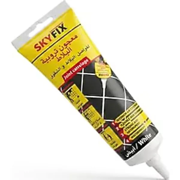SKYFIX Hazır Derz Dolgu Macunu, 380 ml, Beyaz, Su Geçirmez, Esnek, Fayans ve Seramik Arası Çatlak Tamiri, Spatula Dahil