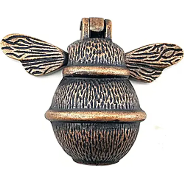 Skygo Antika Tarz Dekoratif Pirinç Arı Kapı Tokmağı, Taktak - Küçük, 123X150Mm, Antik