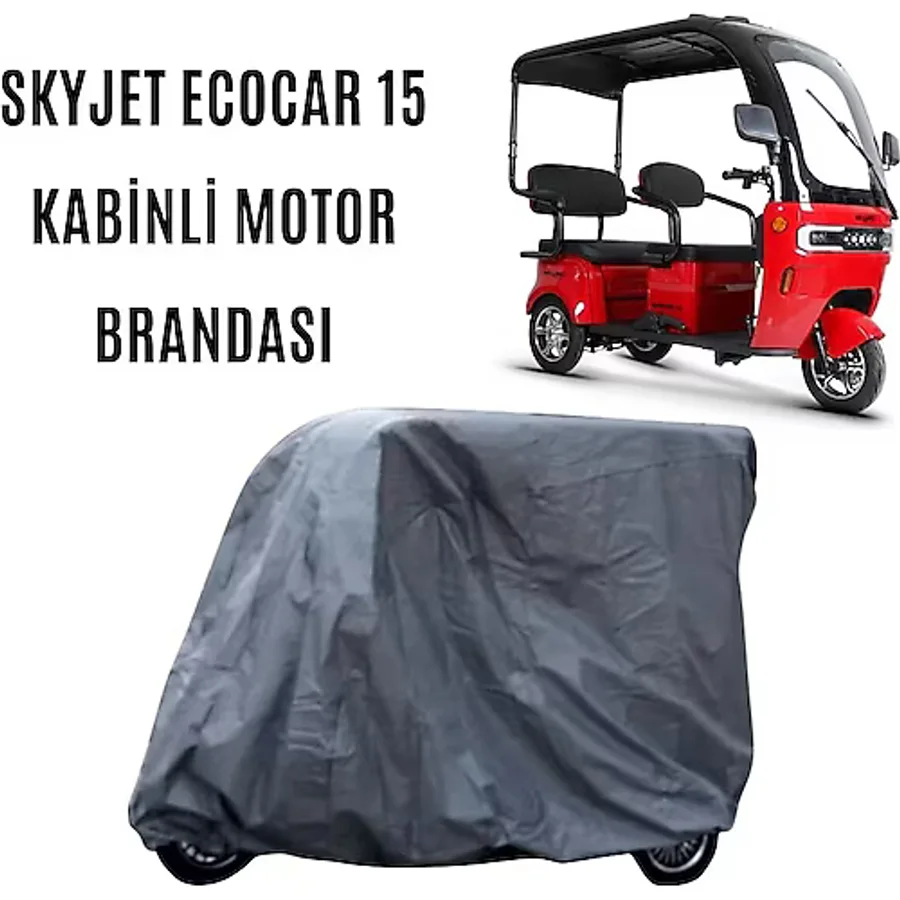 Skyjet Ecocar 15 3 Tekerlekli Kabinli Elektrikli Motosiklet Brandası