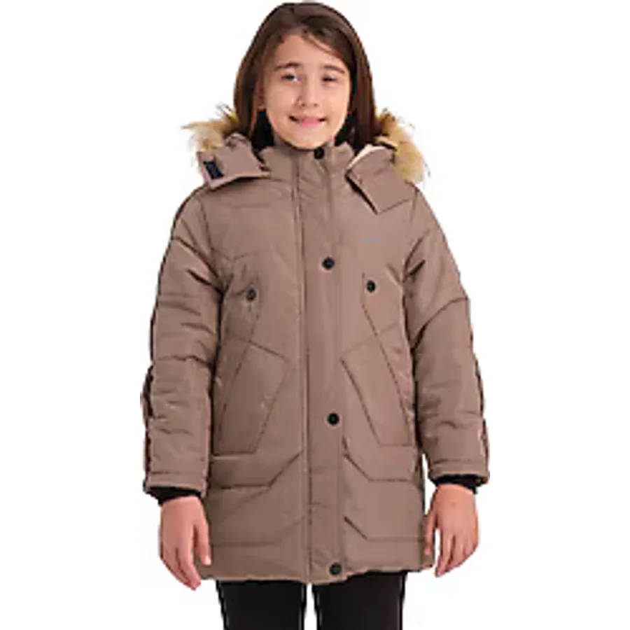 Slazenger Camron Kapüşonlu Bej Çocuk Mont