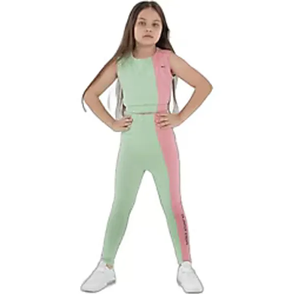 Slazenger DIMAS Kız Çocuk Tayt Takım Yeşil Yeşil
