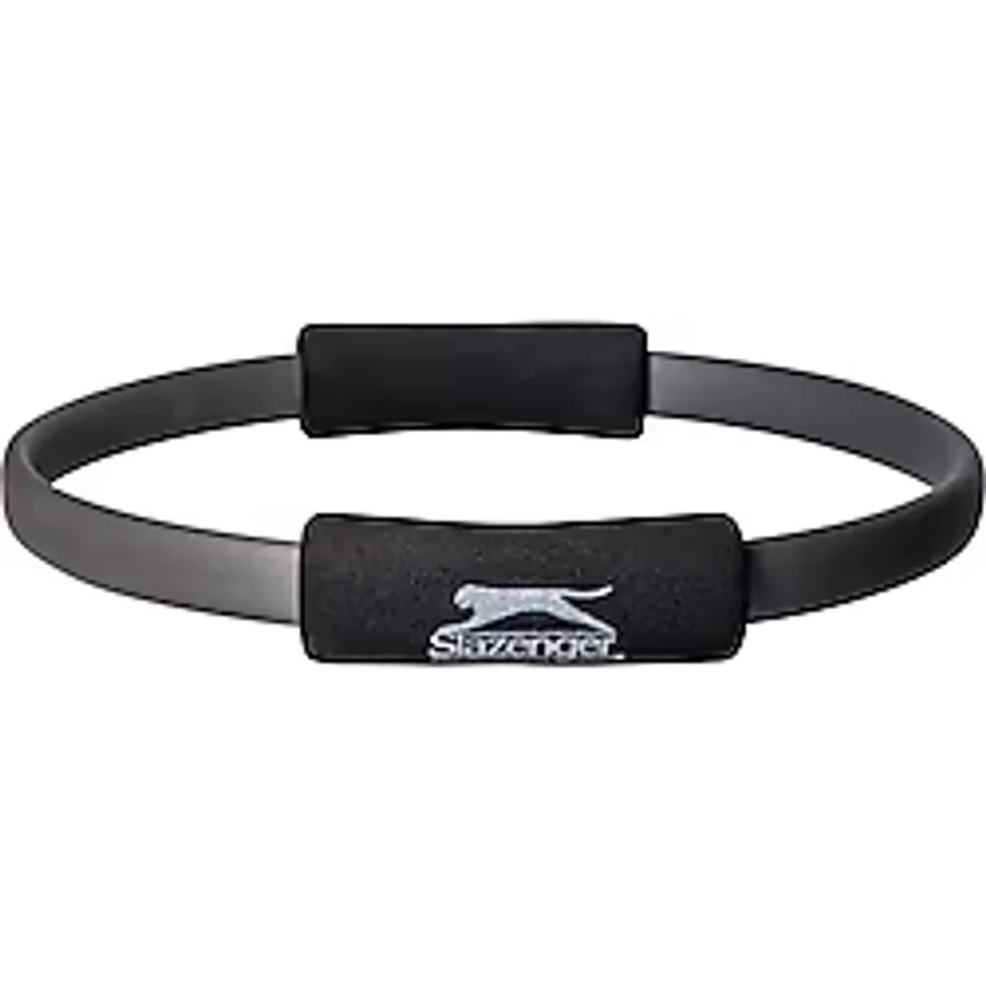 Slazenger Pilates Çemberi Sünger Tutacaklı Unisex Egzersiz Aletleri - Siyah