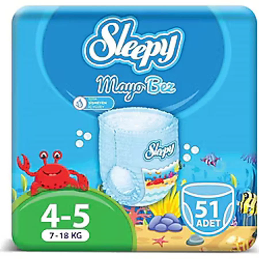 Sleepy 4-5 Beden Junior 7-18 kg 17'li 3 Adet Mayo Bez