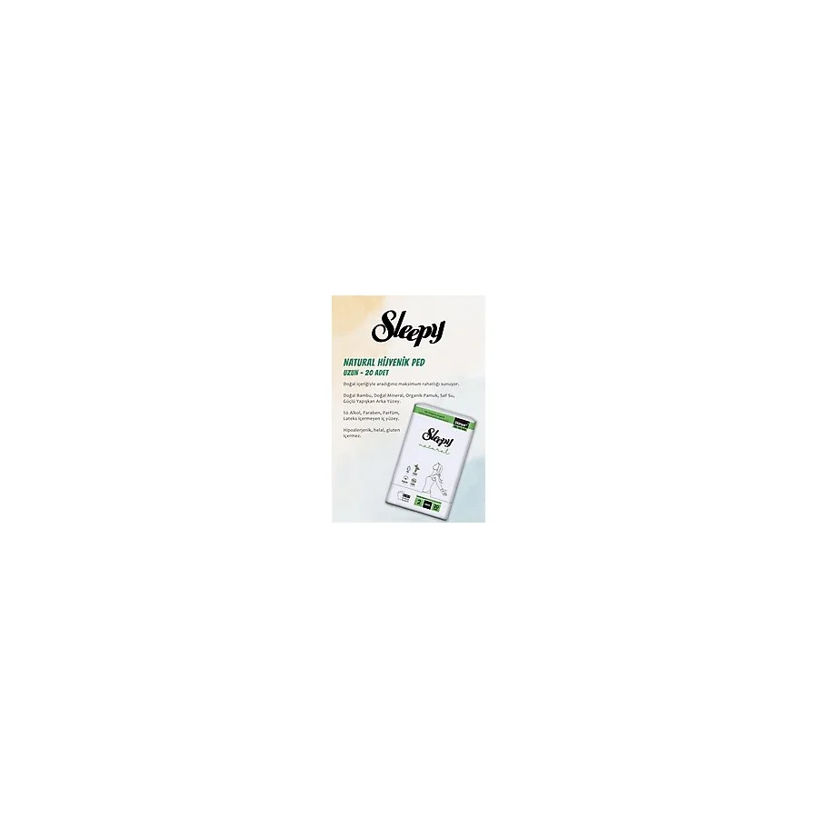 Sleepy 7 AL 6 ÖDE Hassas Hijyenik Ped Natural Uzun 20 Adet ve Tırnak Yapıştırıcısı
