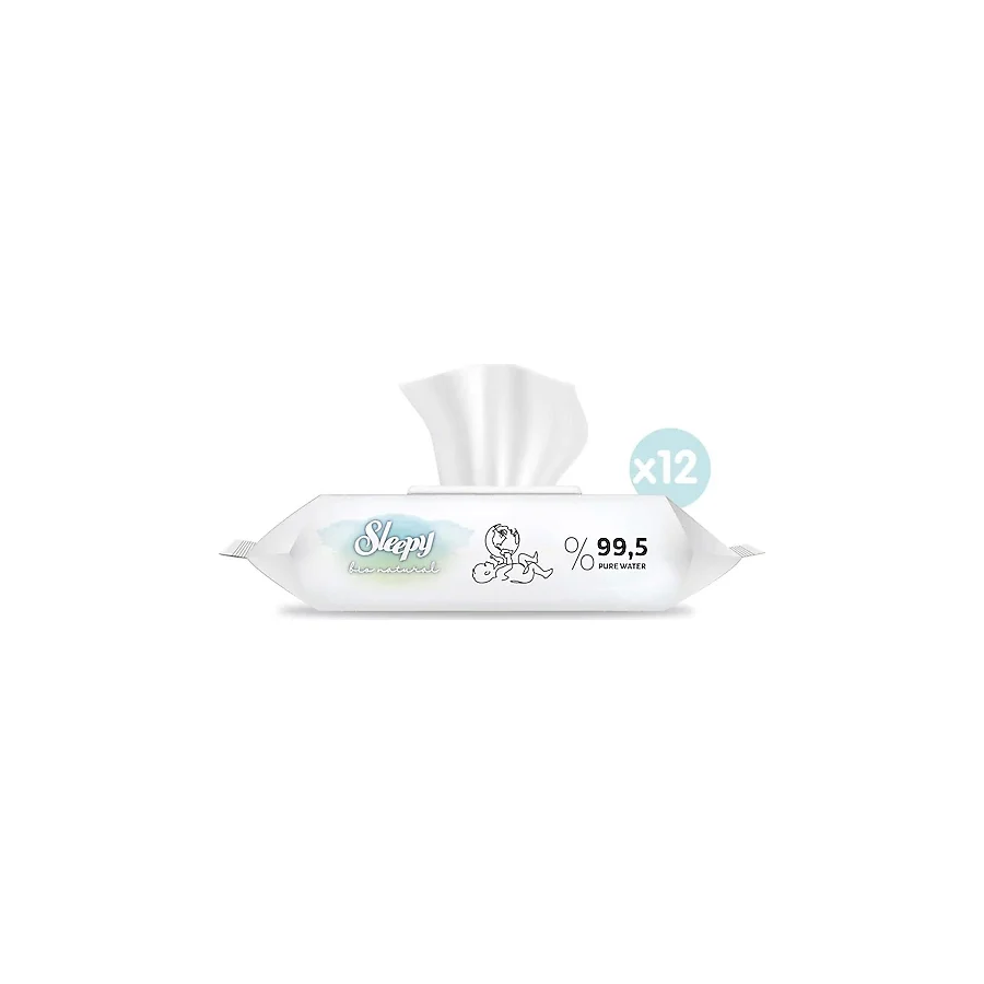 Sleepy Bio Natural 40 Yaprak 12'li Paket Islak Mendil