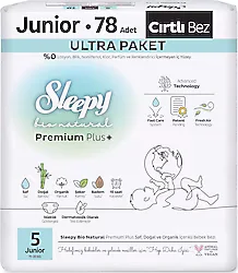 Sleepy Bio Natural 5 Numara Junior 78'li Bebek Bezi