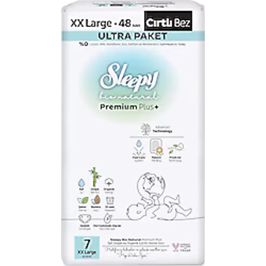Sleepy Bio Natural 7 Numara XX Large 48'li Bebek Bezi