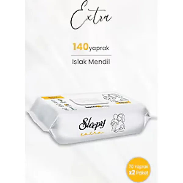 Sleepy Extra 70 Yaprak 2'li Paket Islak Bebek Havlusu