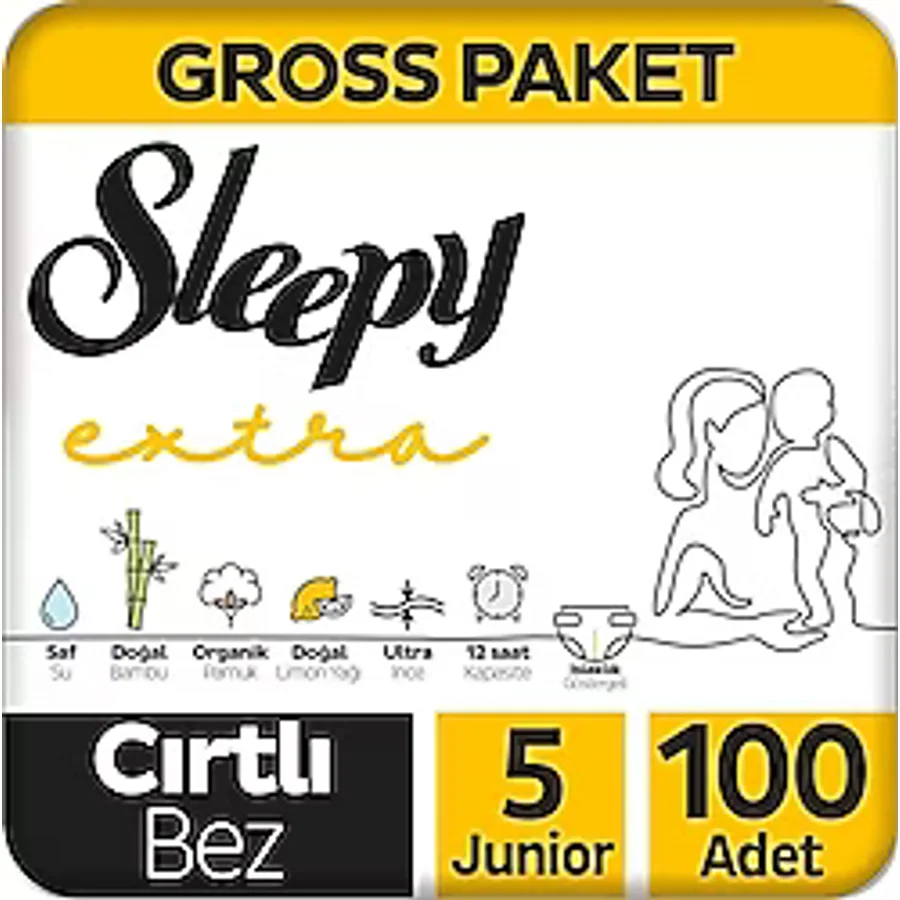 Sleepy Extra Günlük Aktivite 5 Numara Junior 100'lü Bebek Bezi