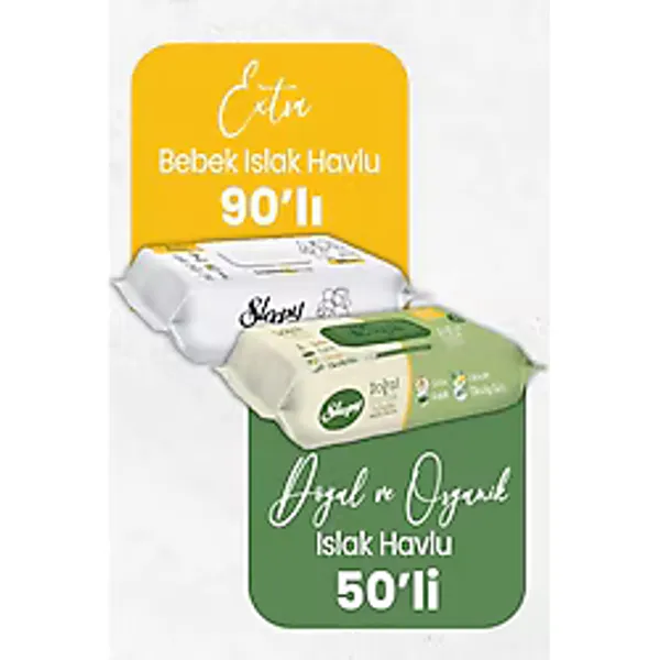Sleepy Extra Islak Bebek Havlusu 90'lı + Islak Mendil 50'li