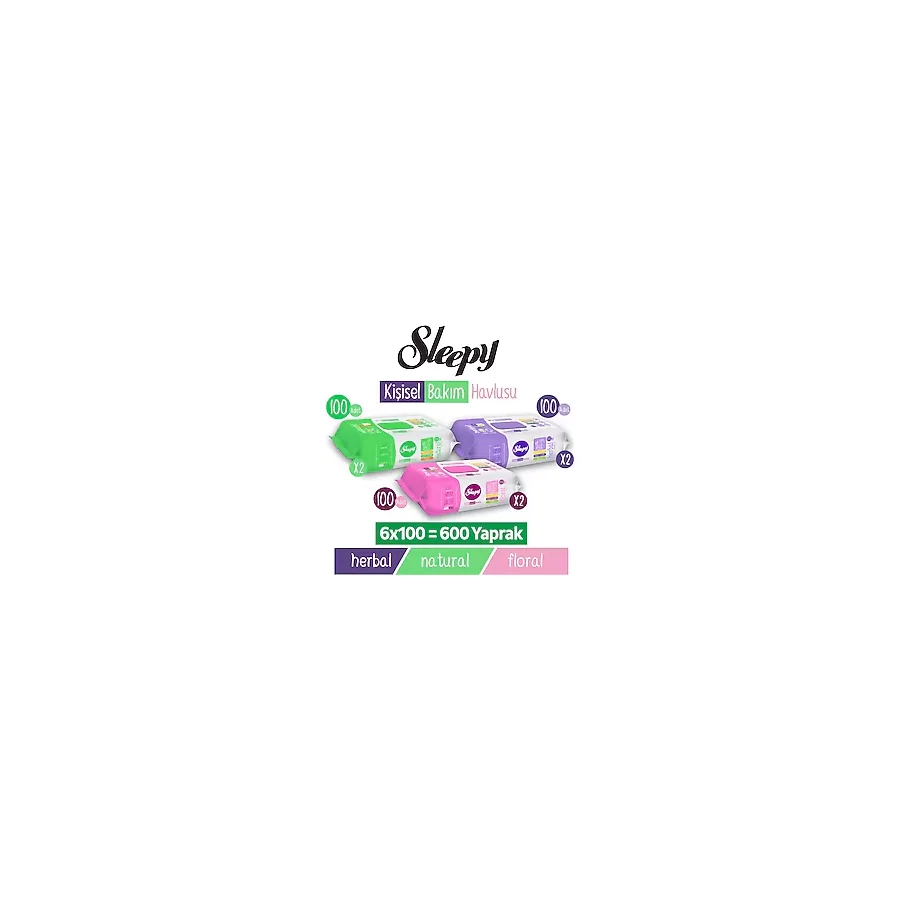 Sleepy Karma Kişisel Bakım Havlusu 6X100 (600 Yaprak)
