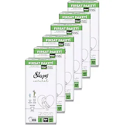 Sleepy Natural 2 Numara Mini 48'li 6 Adet Bebek Bezi