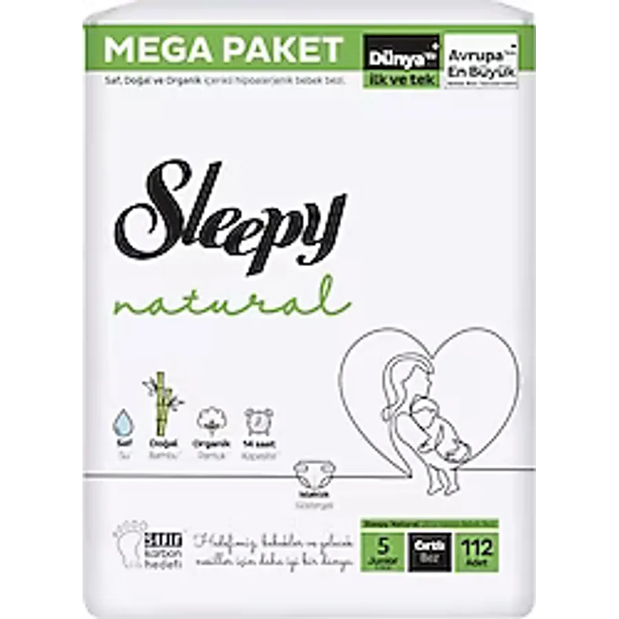 Sleepy Natural 5 Numara Junior 112'li Bebek Bezi