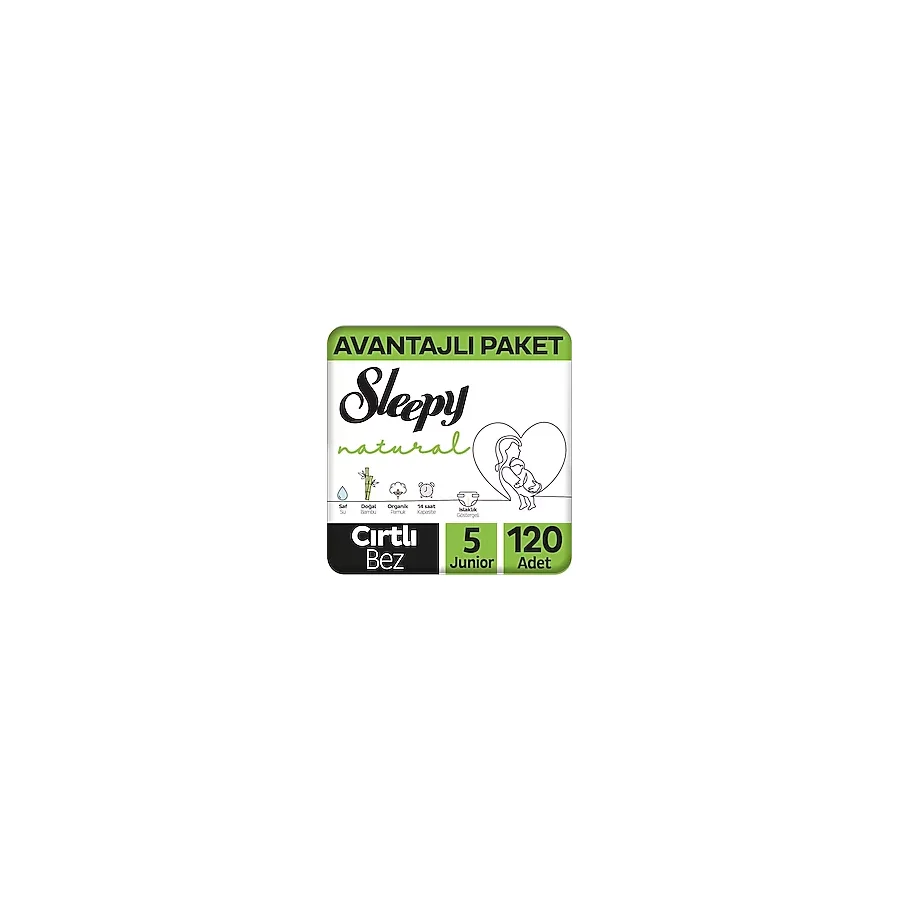 Sleepy Natural 5 Numara Junior 120'li Bebek Bezi