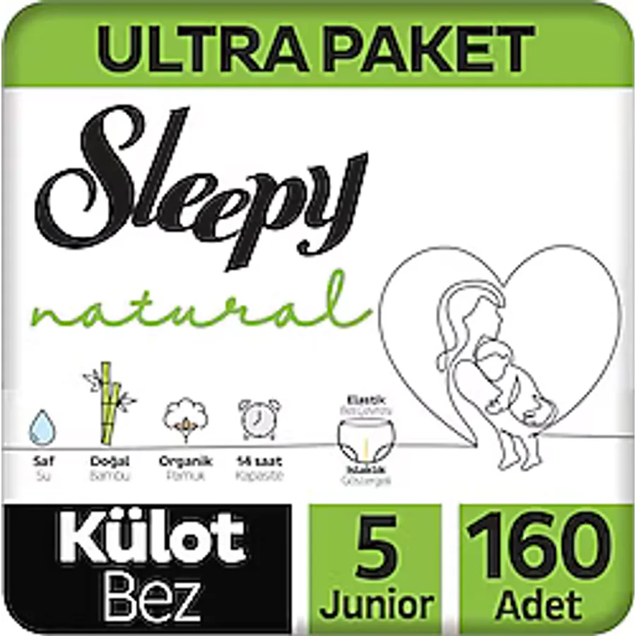 Sleepy Natural 5 Numara Junior 160'lı Külot Bez
