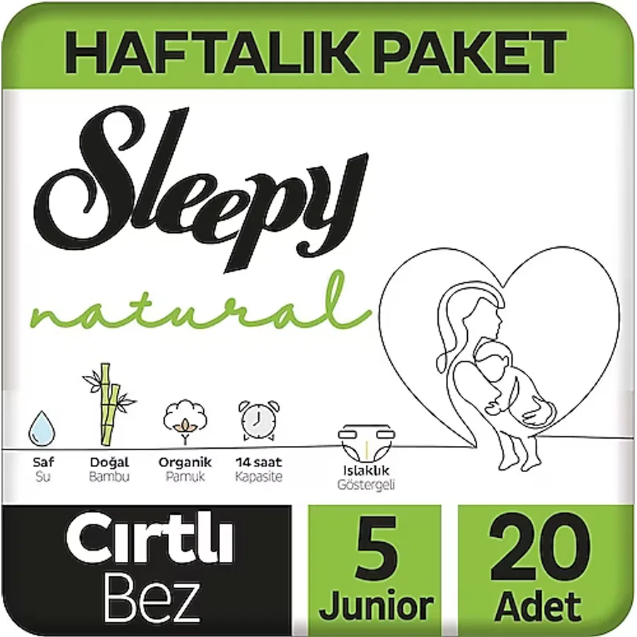 Sleepy Natural 5 Numara Junior 20'li Bebek Bezi