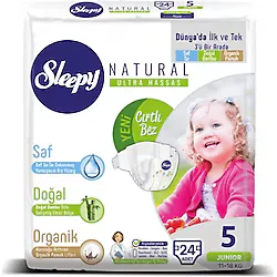 Sleepy Natural 5 Numara Junior 24'lü Bebek Bezi