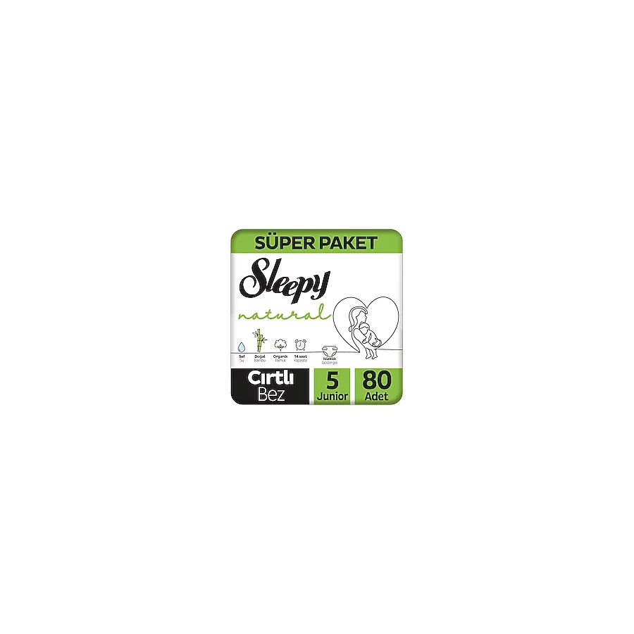 Sleepy Natural 5 Numara Junior 40'lı 2 Adet Bebek Bezi