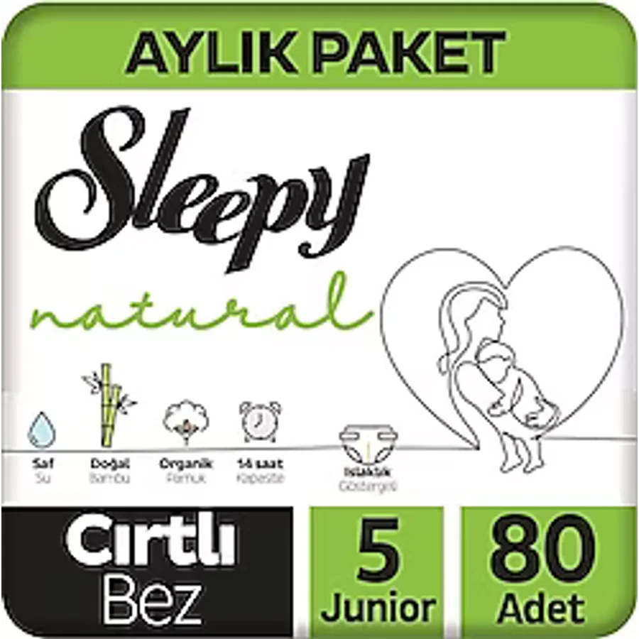 Sleepy Natural 5 Numara Junior 80'li Bebek Bezi