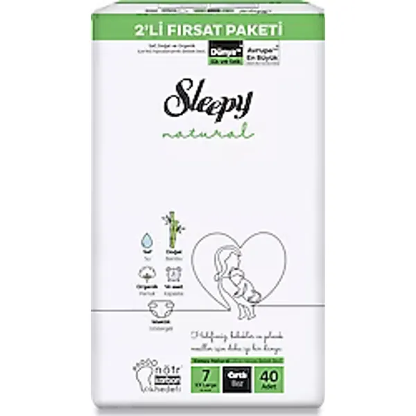 Sleepy Natural 7 Numara XX Large 40'lı Bebek Bezi