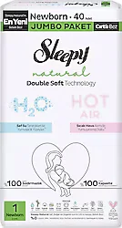 Sleepy Natural Double Soft 1 Numara Yenidoğan 40'lı Bebek Bezi