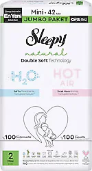 Sleepy Natural Double Soft 2 Numara Mini 42'li Bebek Bezi