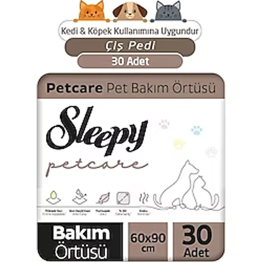 Sleepy Petcare 60x90 cm 30'lu Pet Bakım Örtüsü