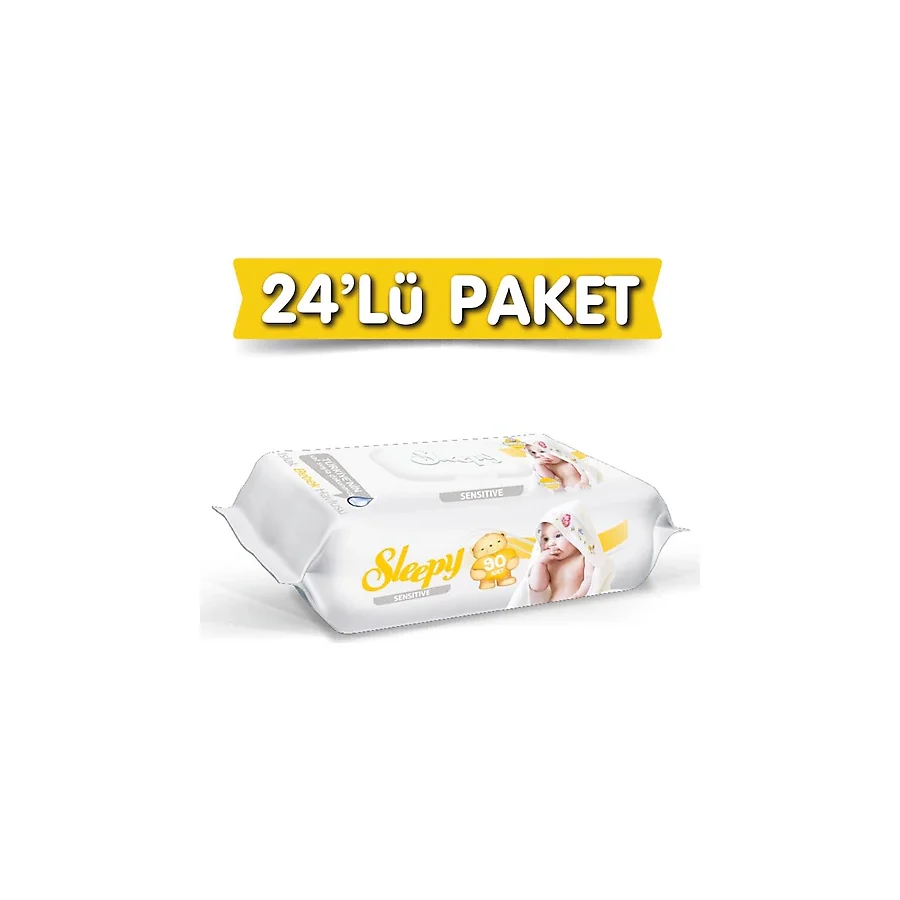 Sleepy Sensitive 90 Yaprak 24'lü Paket Islak Mendil
