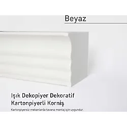 Slimflex Işık Panolu Perde Rayı Beyaz