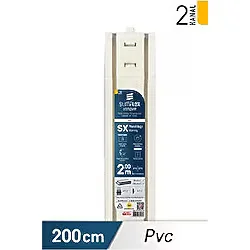 Slimflex Konfor Innova SX Yenilikçi PVC Korniş 2 Kanallı Beyaz