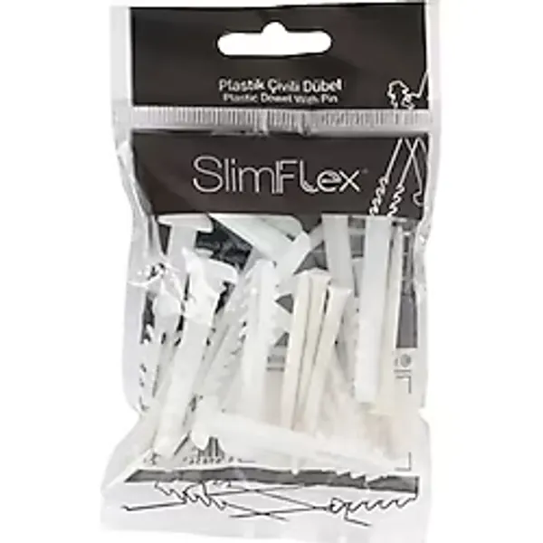 Slimflex Plastik Çivili Korniş Dübeli Beyaz