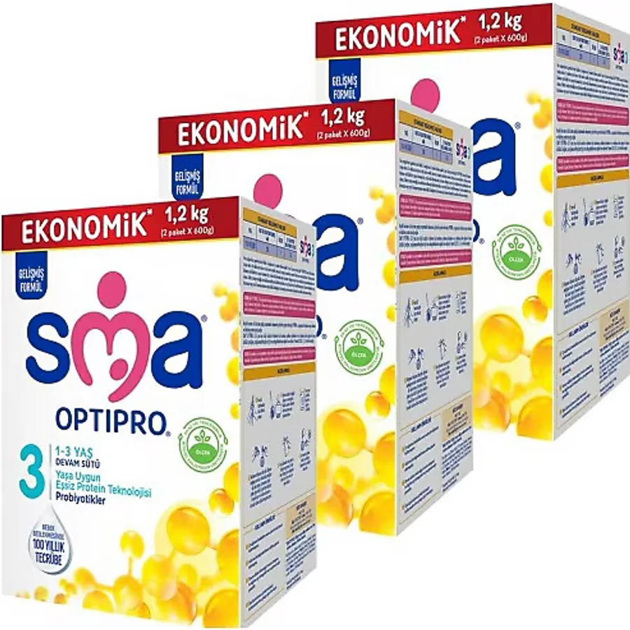 SMA Optipro 3 Probiyotik Devam Sütü 1200 gr 3 Adet