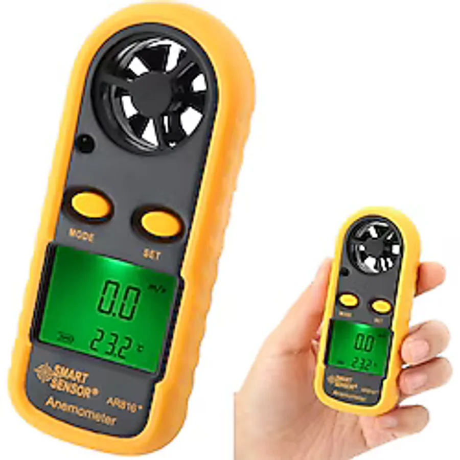 Smart Sensor AR 816 Rüzgar Hızı ve Sıcaklık Ölçer Anemometre