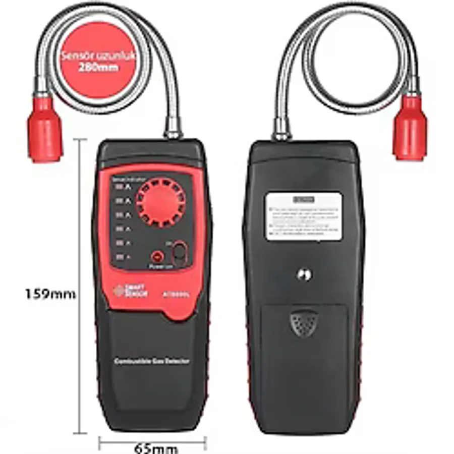 Smart Sensor AT8800L Yanıcı Gaz Kaçak Dedektörü Seviye Alarmlı
