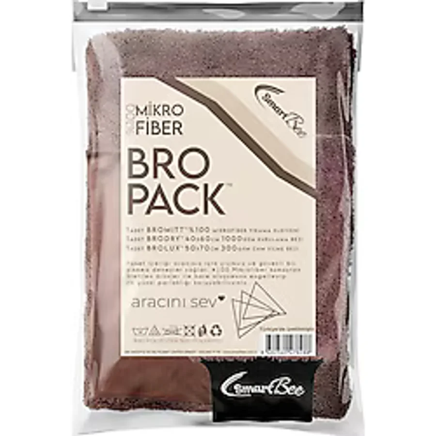Smartbee Bropack Edgeless Mikrofiber Oto Yıkama Paketi