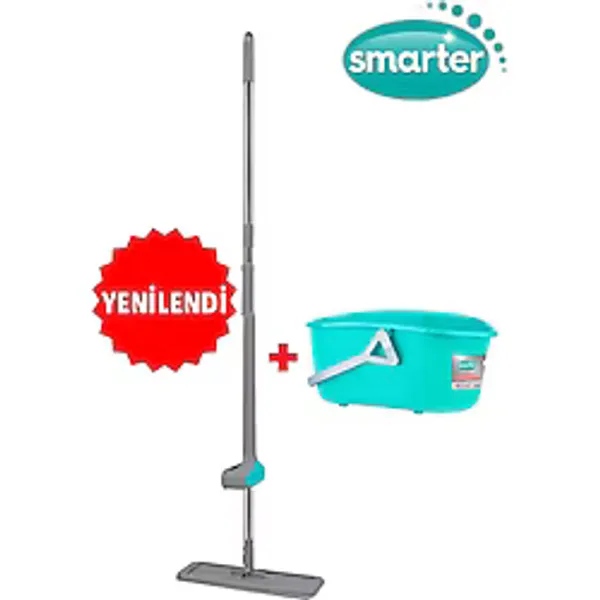 SMARTER Easy Tablet Mop Yeşil Pratik Temizlik Kovası Mikrofiber Paspas Temizlik Seti