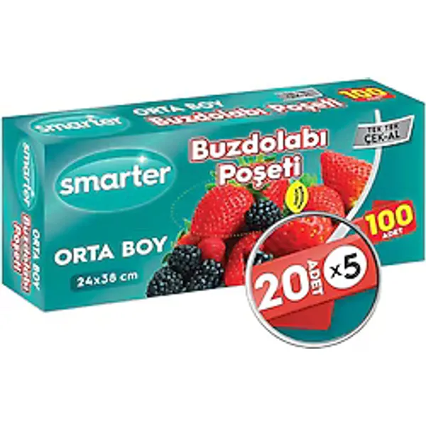 Smarter Orta Boy Buzdolabı Poşeti 5x20'li