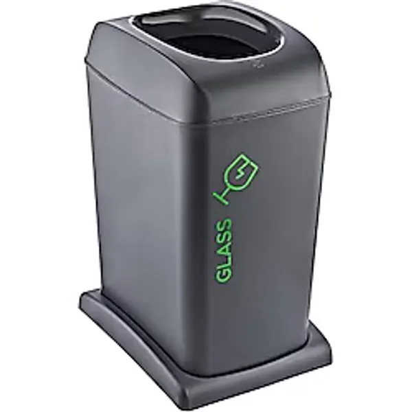 Smartware Soft Tekerlekli Cam Geri Dönüşüm Kutusu 40 LT - ANTRASİT, Çok Amaçlı Geri Dönüşüm Kutusu