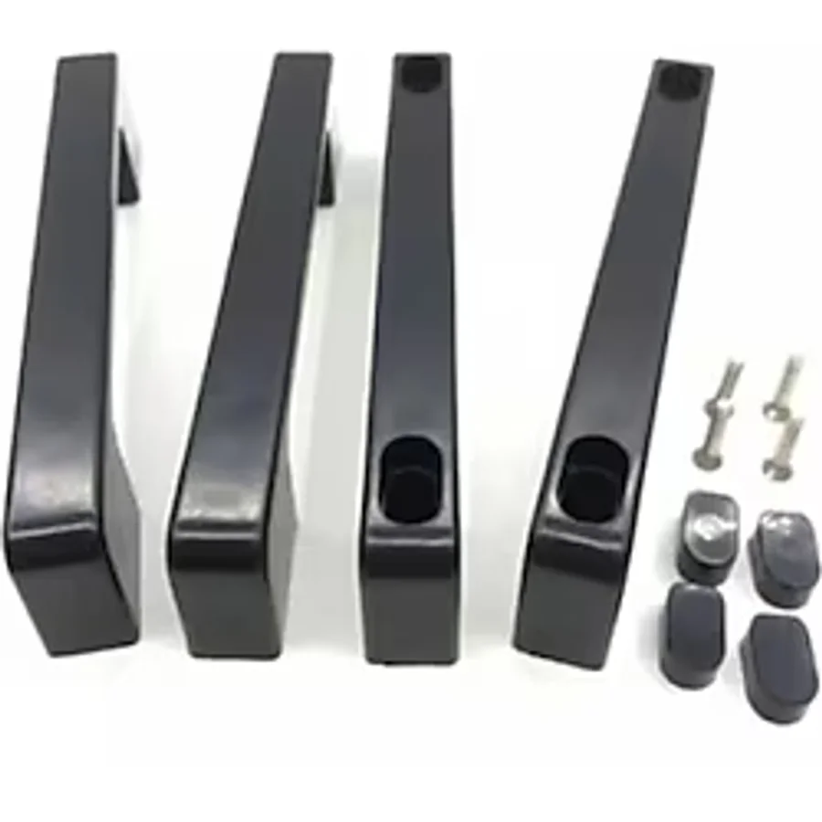 SMD Duşakabin Kapı Kulpu Siyah (Ayarlı 14-16 Cm) 4'lü Set
